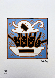 Keith Haring - Mask x/150 - signováno, limitovaná edice s certifikátem, 50x70 cm