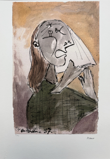 Pablo Picasso - Weeping Woman 61/200 - signováno, s certifikátem, 50x70 cm
