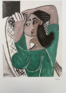 Pablo Picasso - Woman Combing her Hair 55/200 - signováno, s certifikátem, 50x70 cm