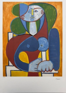 Pablo Picasso - Portrait of Françoise 75/200 - signováno, s certifikátem, 50x70 cm