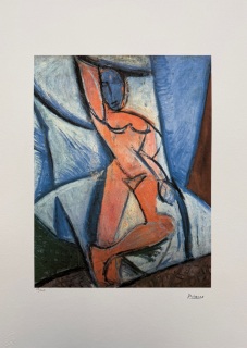 Pablo Picasso - Femme nue assise 78/200 - signováno, s certifikátem, 50x70 cm