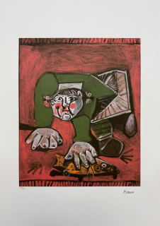 Pablo Picasso - Paloma with Celluloid Fish 88/200 - signováno, s certifikátem, 50x70 cm