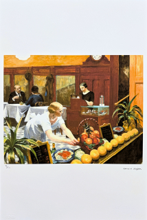 Edward Hopper - Tables for Ladies 99/150 - limitovaná edice, s certifikátem, 57x38 cm