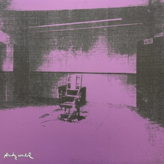 Andy Warhol - Little Electric Chair II x/2400 - 60x60 cm, limitovaná edice CMOA s certifikátem