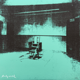 Andy Warhol - Little Electric Chair VI x/2400 - 60x60cm, limitovaná edice CMOA s certifikátem