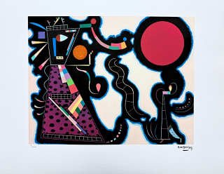 Wassily Kandinsky - Biomorphic Composition 1 -  x/300 - signováno, číslovaná edice, 65x50 cm