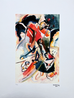 Wassily Kandinsky - Expressionist Composition 3 -  x/300 - signováno, číslovaná edice, 50x65 cm