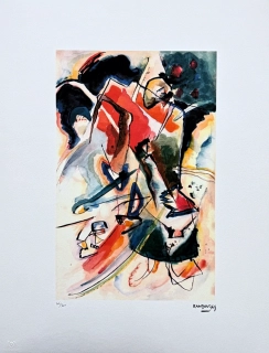 Wassily Kandinsky - Expressionist Composition 3 -  x/300 - signováno, číslovaná edice, 50x65 cm