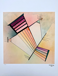 Wassily Kandinsky - Accent In Pink - x/300 - signováno, číslovaná edice, 50x65 cm