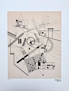 Wassily Kandinsky - Linear Composition 2 - x/300 - signováno, číslovaná edice, 50x65 cm