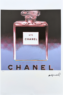 Andy Warhol - Chanel černo-modrý x/100 - edice Leo Castelli s certifikátem