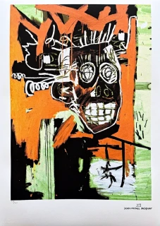 Jean-Michel Basquiat - Head in gold II x/300 - limitovaná edice, signováno, 50x70cm