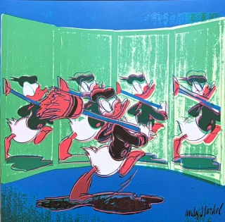 Andy Warhol - Donald Duck zeleny x/2400 - 60x60 cm, limitovaná edice CMOA s certifikátem