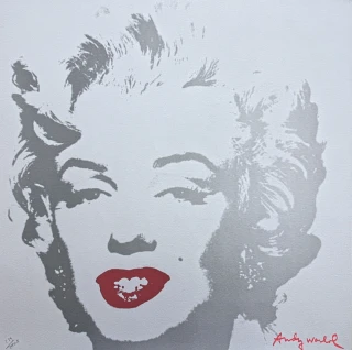 Andy Warhol - Marilyn Monroe svetle seda x/2400 - 60x60 cm, limitovaná edice CMOA s certifikátem