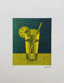 Yayoi Kusama - Lemon Squash x/500 - signováno, číslovaná edice, 50x65 cm