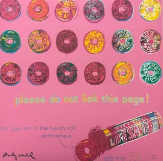 Andy Warhol - Life Savers l x/2400 - 60x60cm, limitovaná edice CMOA s certifikátem