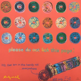 Andy Warhol - Life Savers lI x/2400 - 60x60cm, limitovaná edice CMOA s certifikátem
