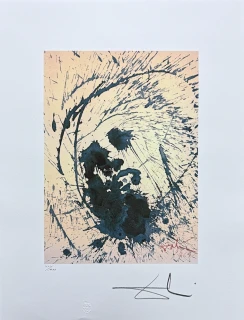 Salvador Dalí - Abstract Blue Composition - signováno, limitovaná edice, 50x66cm