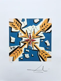 Salvador Dalí - Abstract Star Composition - signováno, limitovaná edice, 50x66cm