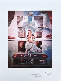Salvador Dalí - The Madonna of Portlligat - signováno, limitovaná edice, 50x66cm
