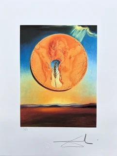 Salvador Dalí - The Golden Medallion - signováno, limitovaná edice, 50x66cm