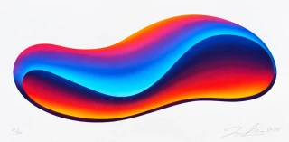 Jan Kaláb - Crimson Wave - limitovaná edice 7/20, 50x24,5 cm, signováno, datováno