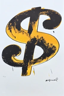 Andy Warhol - Dollar Sign x/100 - edice Leo Castelli s certifikátem