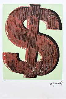 Andy Warhol - Dollar Sign II x/100 - edice Leo Castelli s certifikátem