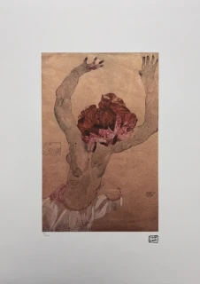 Egon Schiele - The Blind Woman - x/200 - limitovaná edice, s certifikátem, 50x70 cm