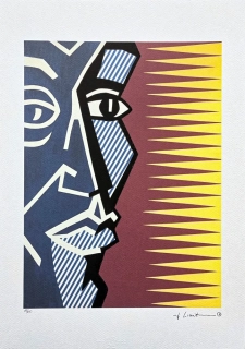 Roy Lichtenstein - Face II - signováno, 35x50cm, limitovaná edice 118/150