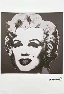 Andy Warhol - Marilyn Monroe černo-stříbrná 21/100 - edice Leo Castelli s certifikátem