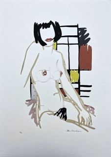 Tom Wesselmann - Monika nude sitting - signováno, limitovaná edice 110/450