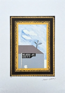 David Hockney - Melrose Avenue 164/200 - limitovaná edice, s certifikátem, 35x50 cm