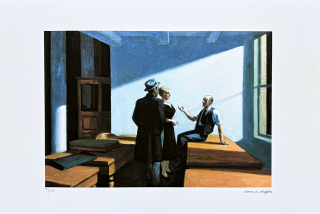 Edward Hopper - Conference at Night 75/150 - limitovaná edice, s certifikátem, 57x38 cm
