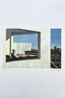 Edward Hopper - Office in a Small City x/150 - limitovaná edice, s certifikátem, 38x57 cm