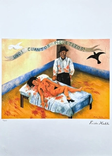 Frida Kahlo - Unos cuantos piquetitos 146/250 - limitovaná edice s certifikací, 50x70cm