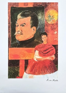 Frida Kahlo - Self Portrait with Stalin 5/250 - limitovaná edice s certifikací, 50x70cm