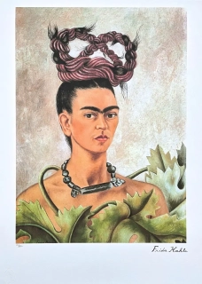 Frida Kahlo - Self Portrait with Braid x/250 - limitovaná edice s certifikací, 50x70cm