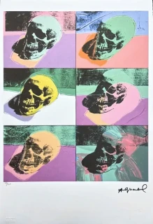Andy Warhol - 6x Skull x/100 - edice Leo Castelli s certifikátem