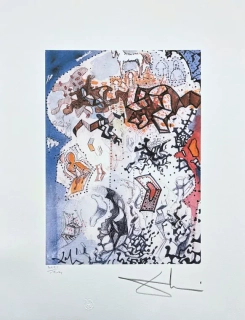 Salvador Dalí - Horse on Bastion -  signováno, limitovaná edice, 50x66cm