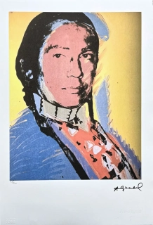 Andy Warhol - Russell Means žlutý 34/100 - edice Leo Castelli s certifikátem