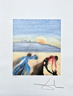 Salvador Dalí - The Reunion of Ulysses and Penelope - signováno, limitovaná edice, 50x66cm