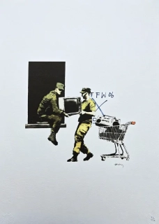 Banksy - Army soldiers 33/150 - číslovaná edice s certifikátem, 50x70cm