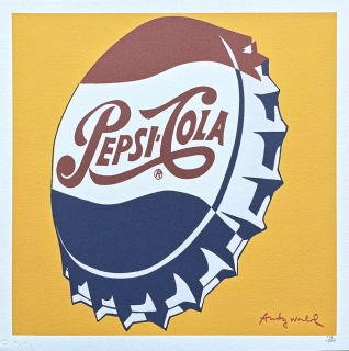 Andy Warhol - Pepsi-Cola žlutá 116/500 - signováno, 50x50cm, limitovaná edice CMOA s certifikátem