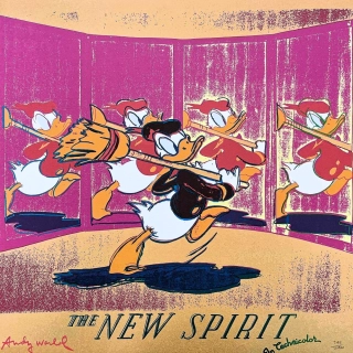 Andy Warhol - Donald Duck fialový 345/2400 - 60x60 cm, limitovaná edice CMOA s certifikátem