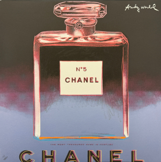 Andy Warhol - Chanel růžovo-modrý x/2400 - 60x60cm, limitovaná edice CMOA s certifikátem