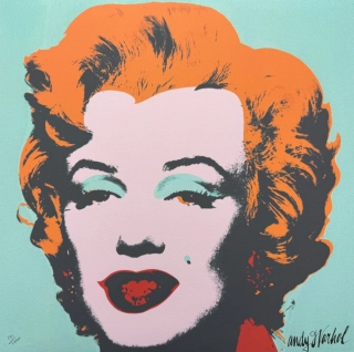 Andy Warhol - Marilyn Monroe světle zelená x/2400 - 60x60cm, limitovaná edice CMOA s certifikátem