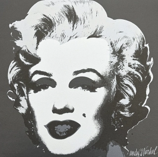 Andy Warhol - Marilyn Monroe černo-stříbrná 528/2400 - 60x60cm, limitovaná edice CMOA s certifikátem