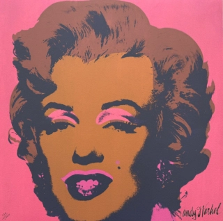 Andy Warhol - Marilyn Monroe sytě růžová x/2400 - 60x60, limitovaná edice CMOA s certifikátem
