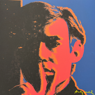 Andy Warhol - Self Portrait modro-červený x/2400 - 60x60cm, limitovaná edice CMOA s certifikátem